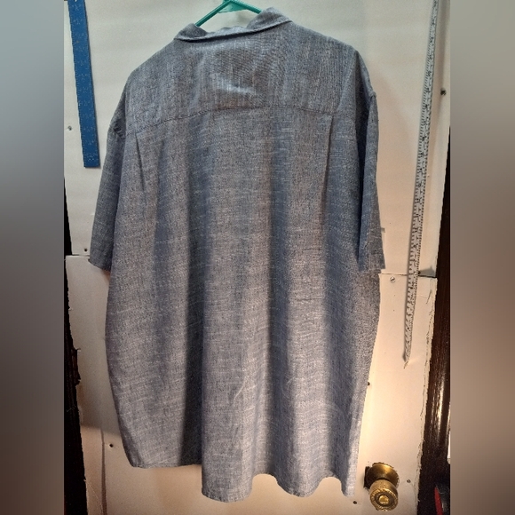 St. John’s Bay 30% Linen Classic Fit XXL Blue Business Casual Shirt Office Event - Picture 6 of 15